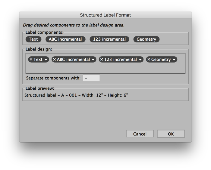 Structured labels sample